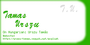 tamas urszu business card